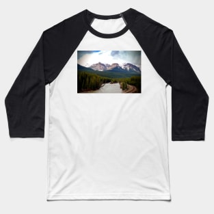 Canadian Rocky Mountains Bow River Banff Alberta Canada Baseball T-Shirt